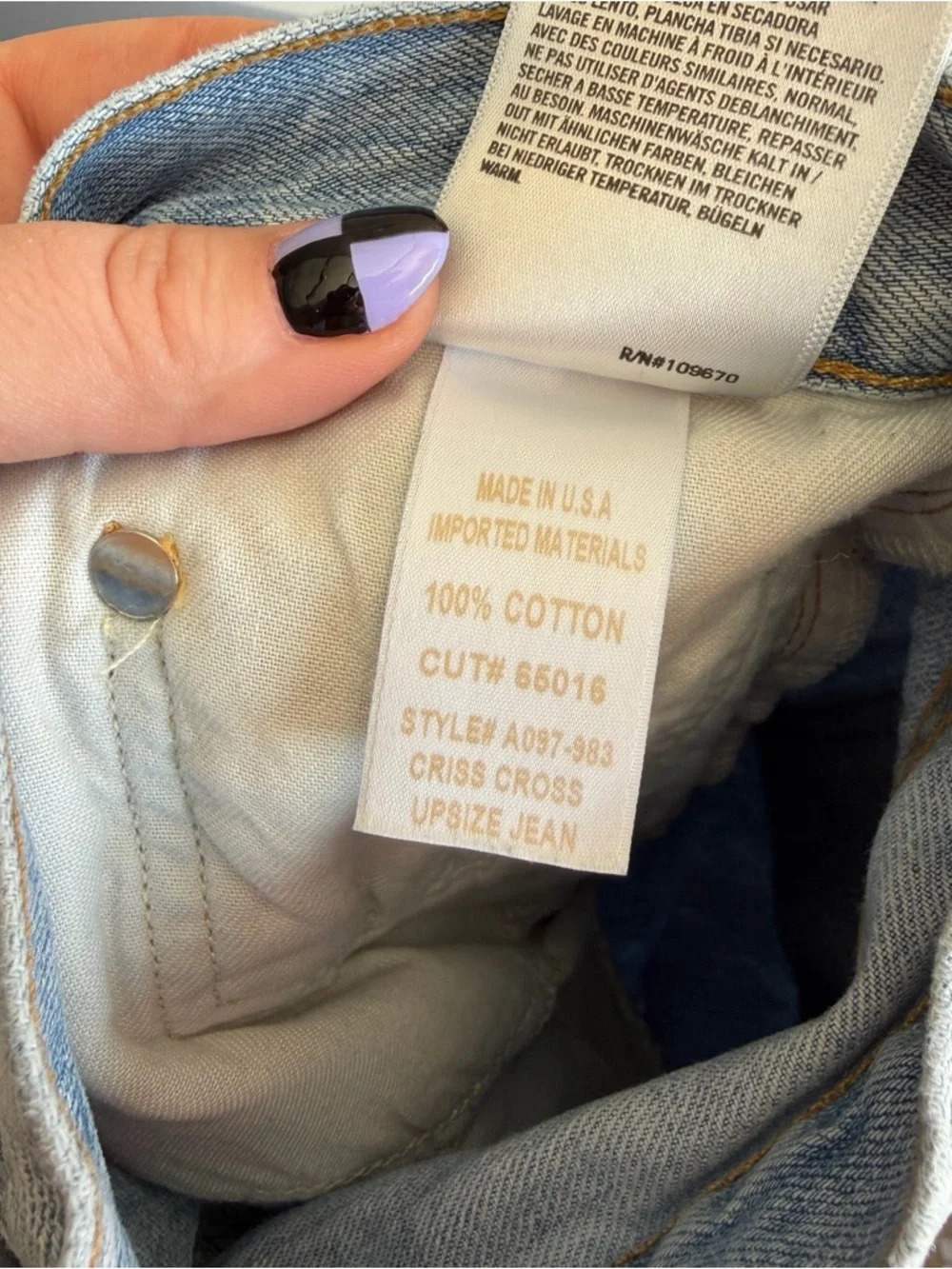 Agolde Criss Cross Upsized Jean in Suburbia - Picture 8 of 8